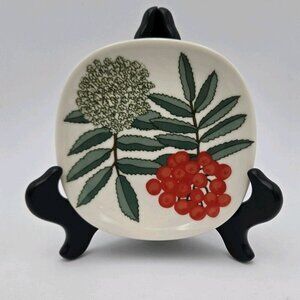 Vintage Arabia‎ Finland Kerttu Nurminen Small Wall Plate Rowan Tree Berry 3 3/4